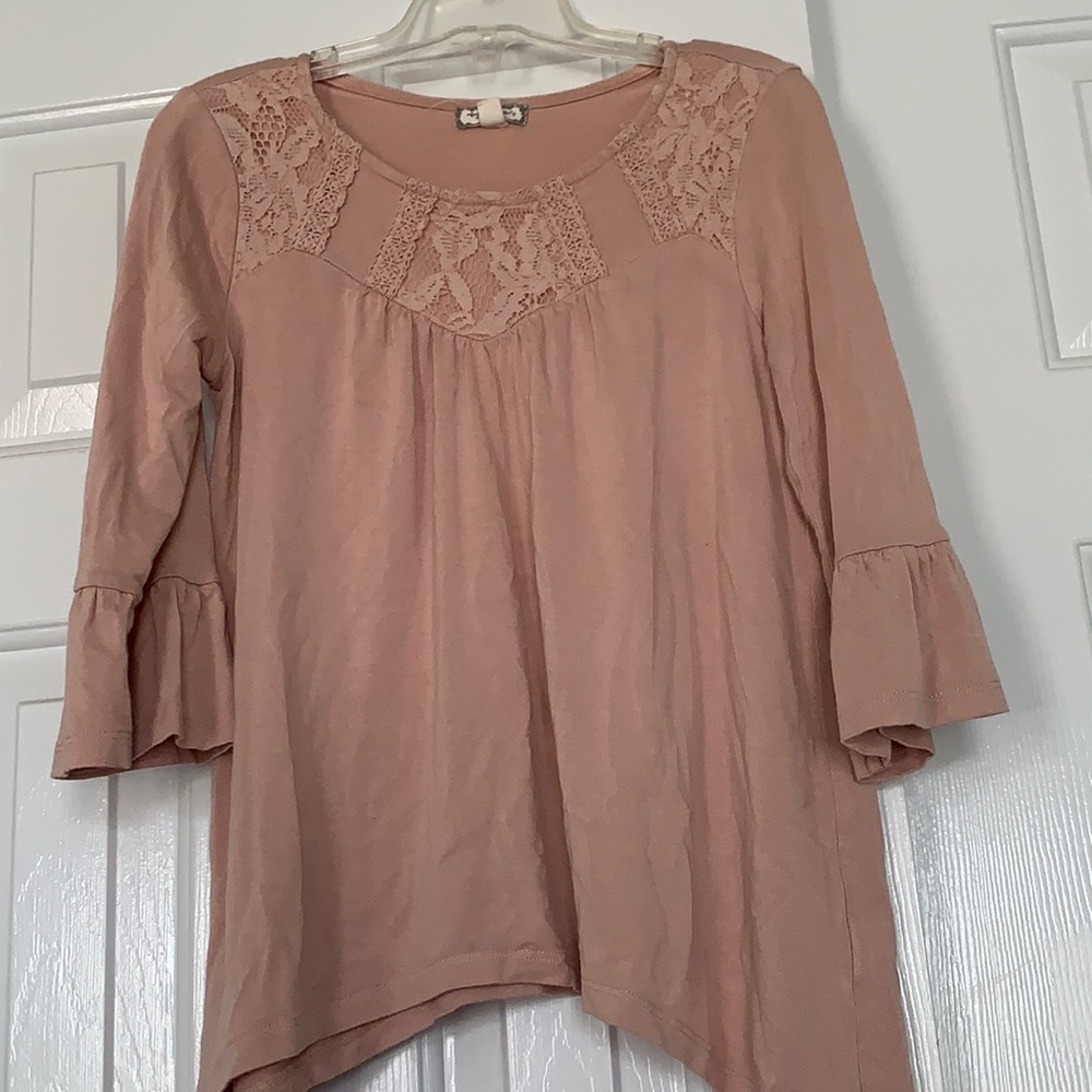 Kids pink long sleeve top